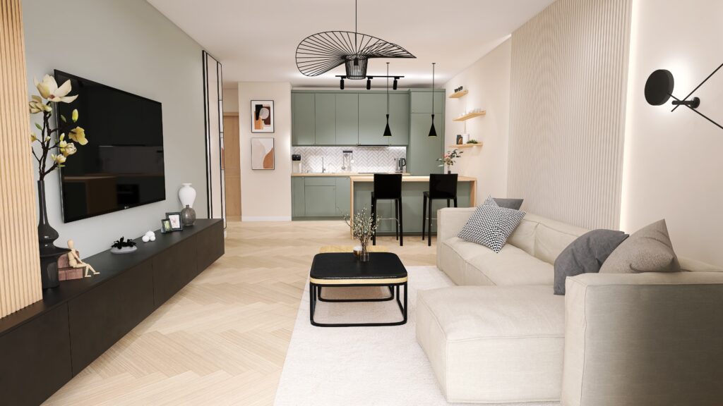 Salon z kuchnią IKEA